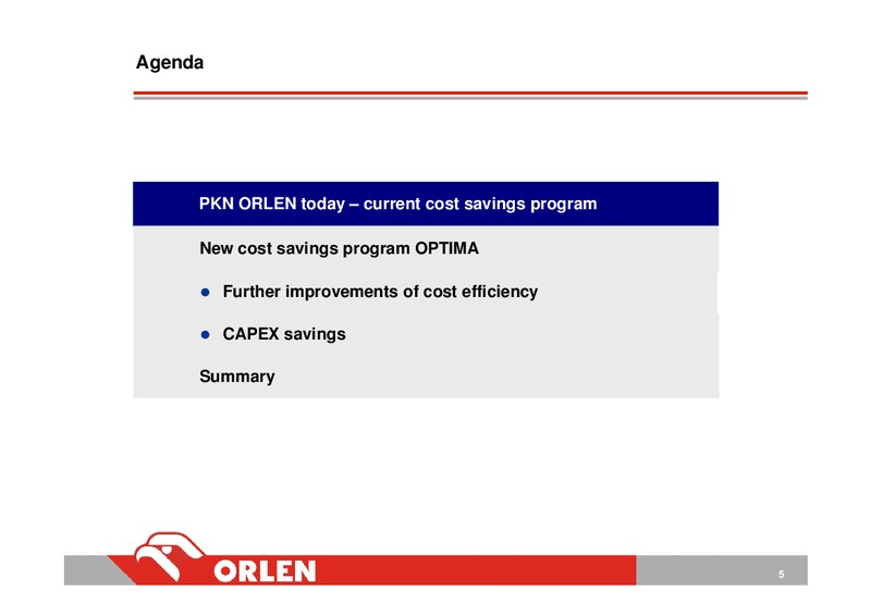 INVESTOR PRESENTATION – PKN Orlen SA – slide 6