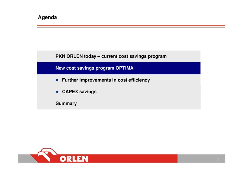 INVESTOR PRESENTATION – PKN Orlen SA – slide 8