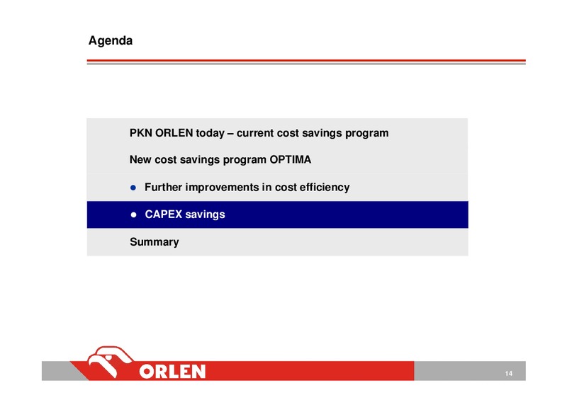 INVESTOR PRESENTATION – PKN Orlen SA – slide 15