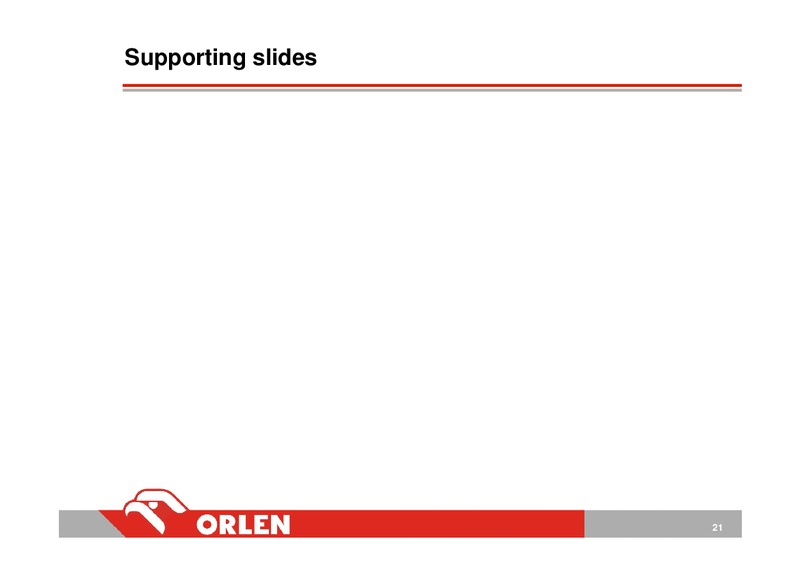 INVESTOR PRESENTATION – PKN Orlen SA – slide 21