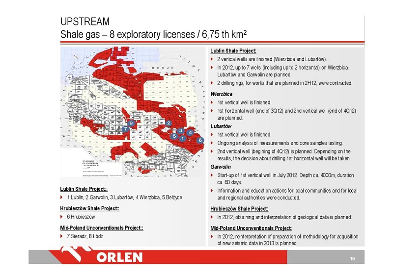 Q2 2012 – PKN Orlen SA – slide 16