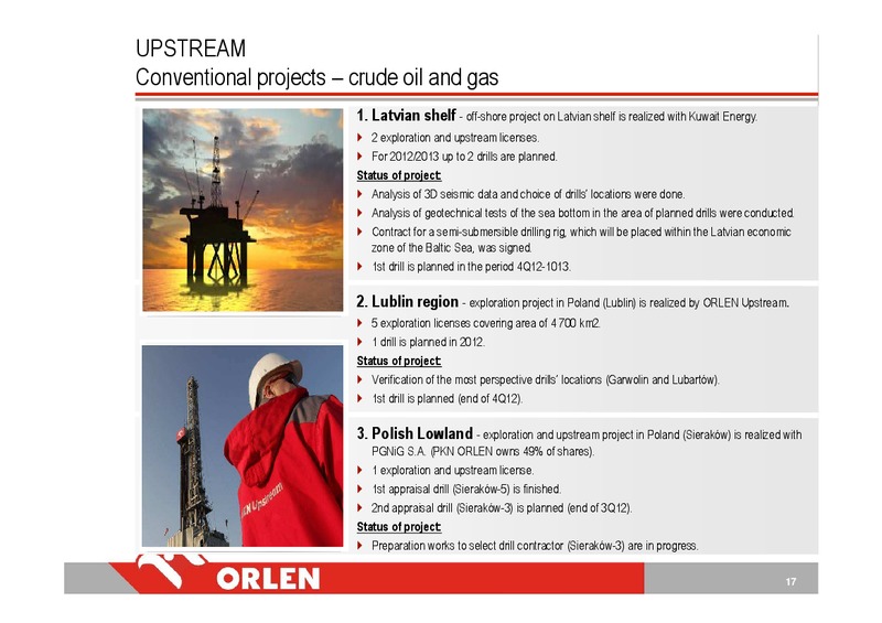 Q2 2012 – PKN Orlen SA – slide 17