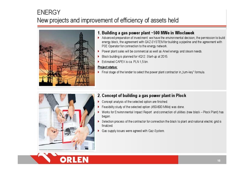Q2 2012 – PKN Orlen SA – slide 18