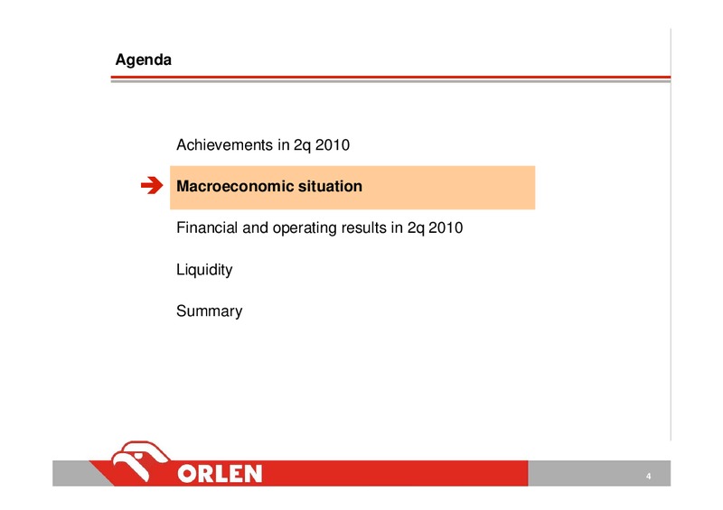 INVESTOR PRESENTATION – PKN Orlen SA – slide 4