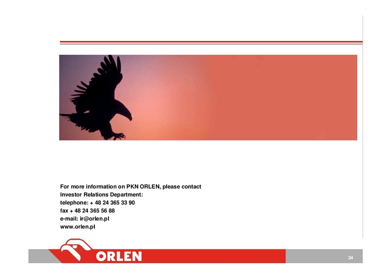 INVESTOR PRESENTATION – PKN Orlen SA – slide 33