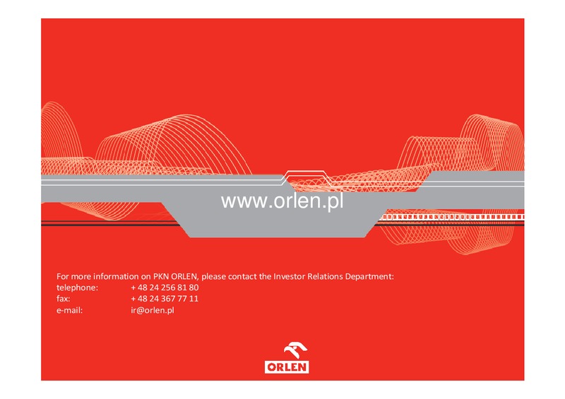 INVESTOR PRESENTATION – PKN Orlen SA – slide 13