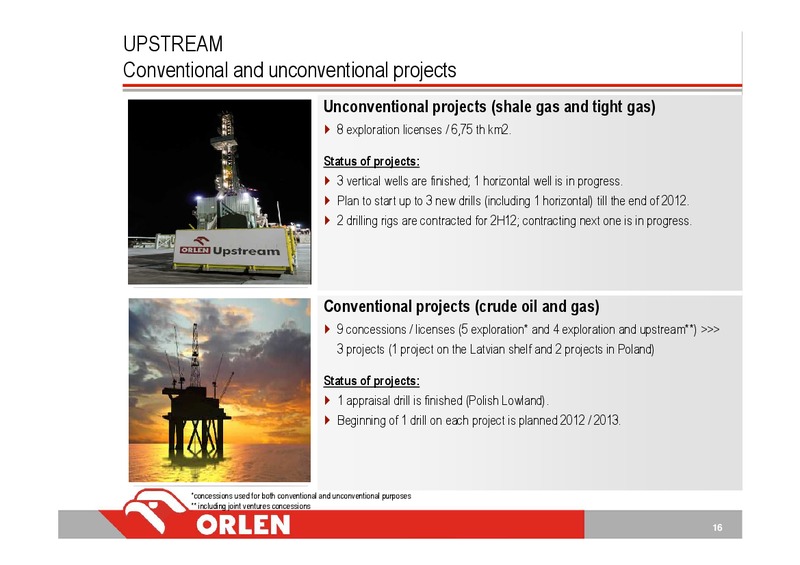 3Q 2012 – PKN Orlen SA – slide 16
