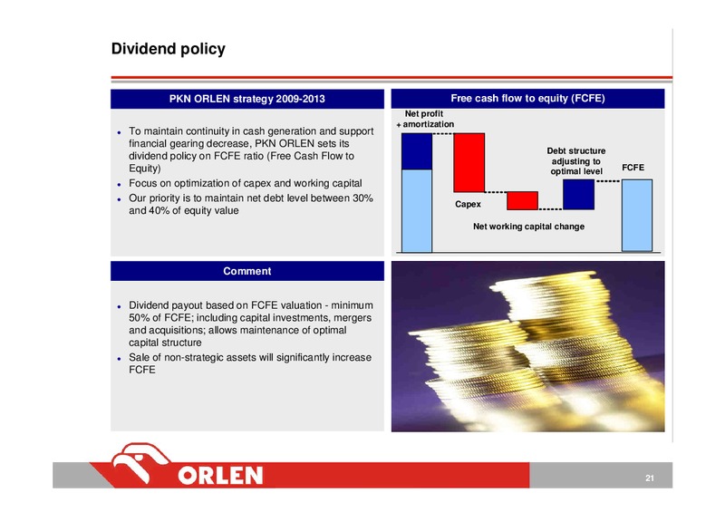 INVESTOR PRESENTATION – PKN Orlen SA – slide 21