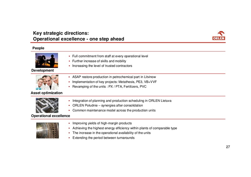 September 2015 Investor Presentation – PKN Orlen SA – slide 27