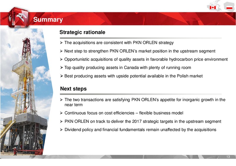 Kicking Horse Energy and FX Energy Agreements Signing – PKN Orlen SA – slide 12