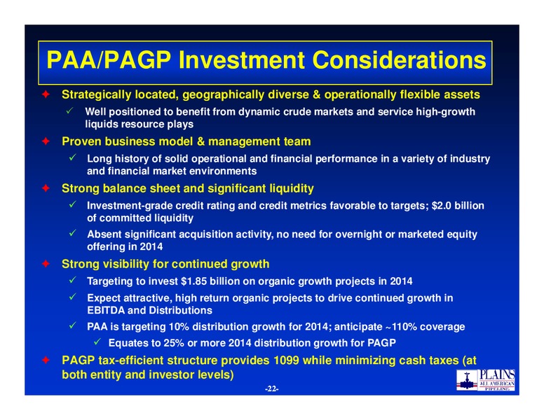 2014 NAPTP Conference – Plains All American Pipeline, L.P. – slide 21