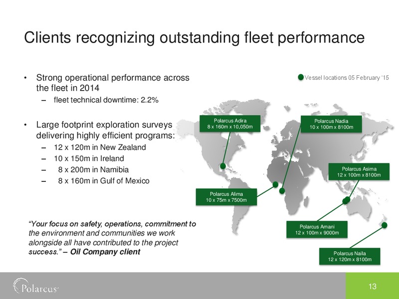 Q4 2014 EARNINGS CALL – Polarcus – slide 12