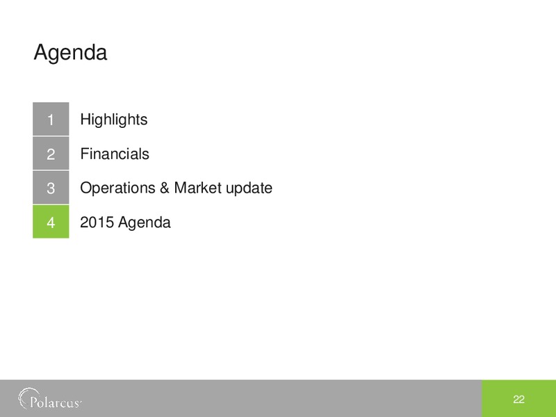 Q4 2014 EARNINGS CALL – Polarcus – slide 21