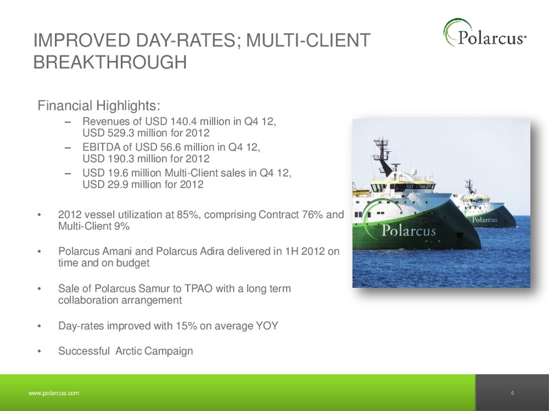 Q4 2012 REPORT – Polarcus – slide 3