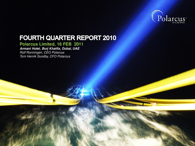Q4 2010 REPORT – Polarcus – slide 1