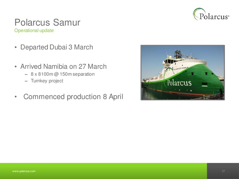 Q1 2011 REPORT – Polarcus – slide 16