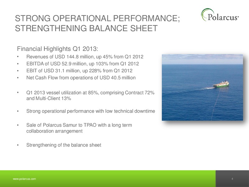 Q1 2013 EARNINGS CALL – Polarcus – slide 3
