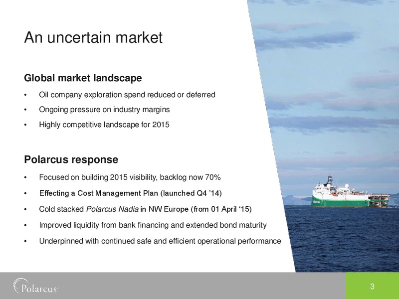 Q1 2015 EARNINGS CALL – Polarcus – slide 2