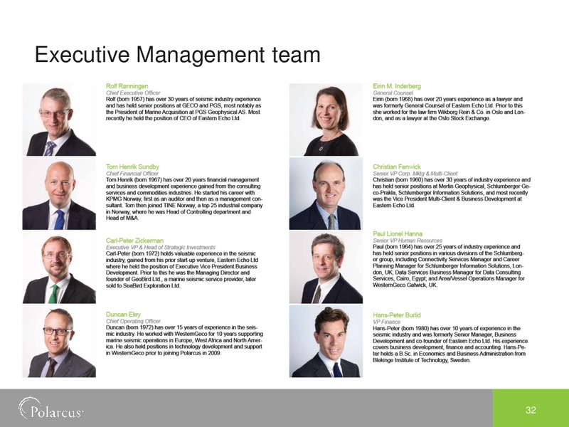 EAGE AMSTERDAM 2014 – Polarcus – slide 32