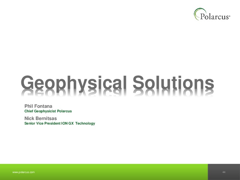 JUNE 2012 CAPITAL MARKETS DAY – Polarcus – slide 43