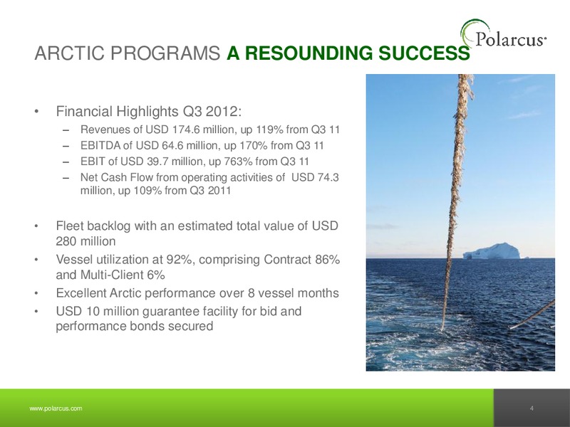 Q3 2012 REPORT – Polarcus – slide 3