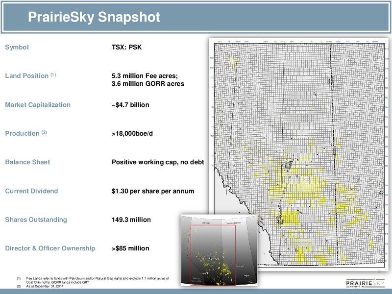 CORPORATE PRESENTATION – Prairiesky Royalty Ltd. – slide 2