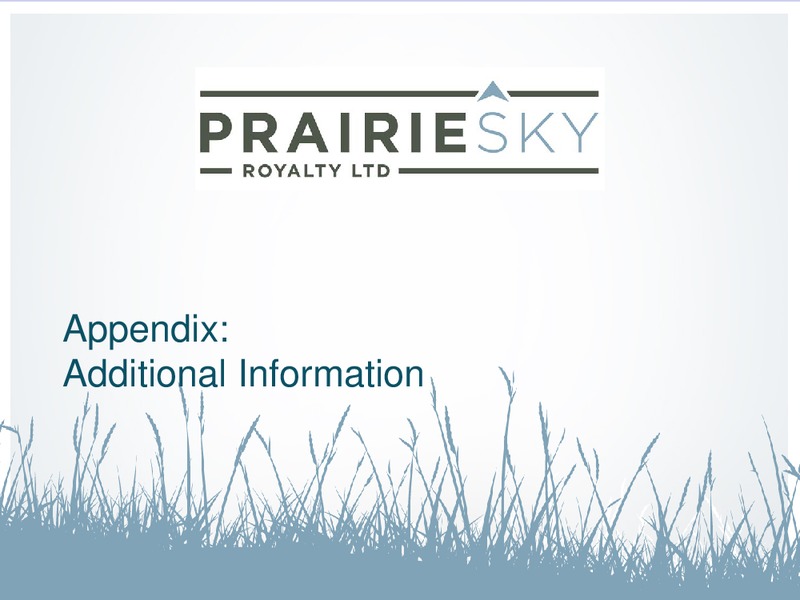 CORPORATE PRESENTATION – Prairiesky Royalty Ltd. – slide 27