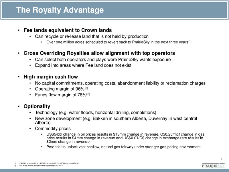 Corporate Presentation – Prairiesky Royalty Ltd. – slide 5