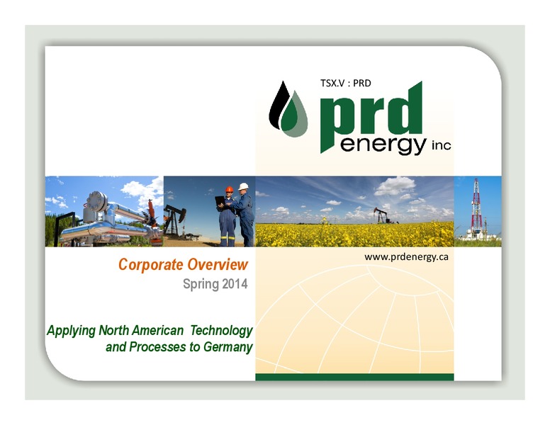 CORPORATE OVERVIEW – Prd Energy Inc. – slide 1