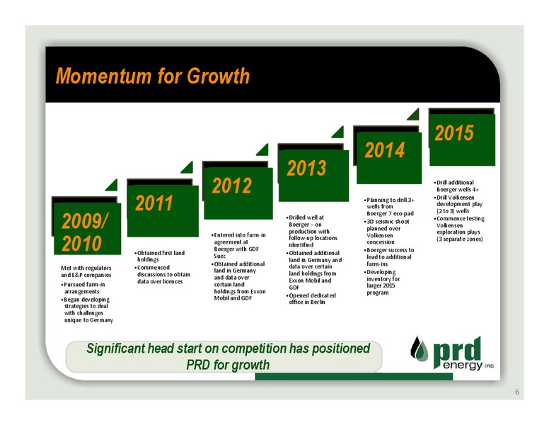 CORPORATE OVERVIEW – Prd Energy Inc. – slide 6