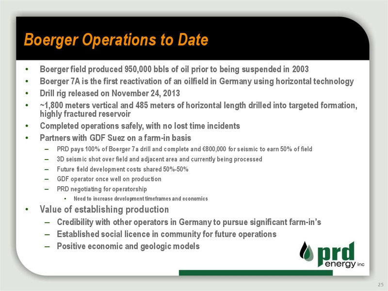 Corporate Overview – Prd Energy Inc. – slide 24
