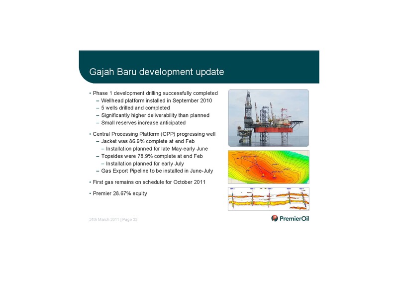 2010 ANNUAL RESULTS PRESENTATION – Premier Oil – slide 33
