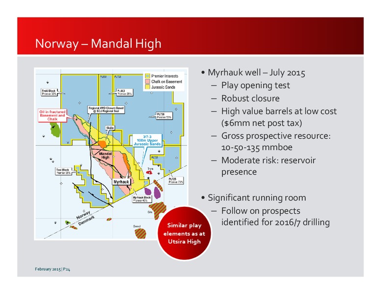 INVESTOR PRESENTATION – Premier Oil – slide 23