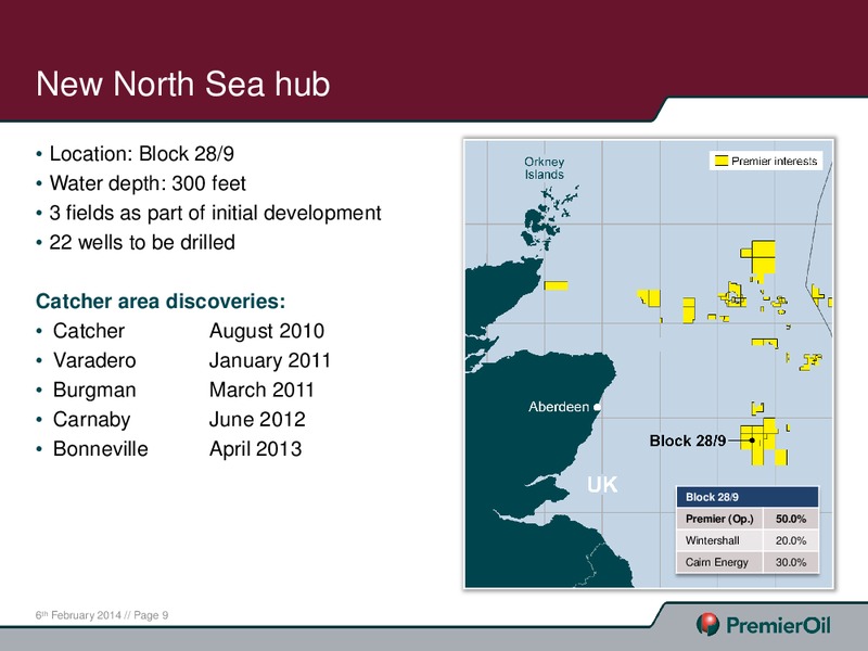 CAPITAL MARKETS PRESENTATION – Premier Oil – slide 9