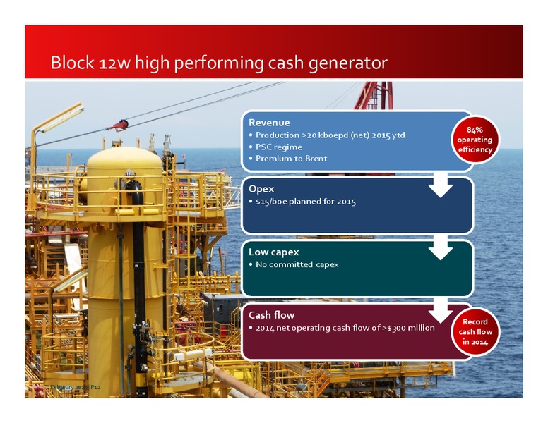2014 Annual Results Presentation – Premier Oil – slide 12