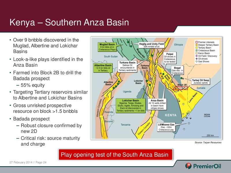 Annual Results Presentation – Premier Oil – slide 24