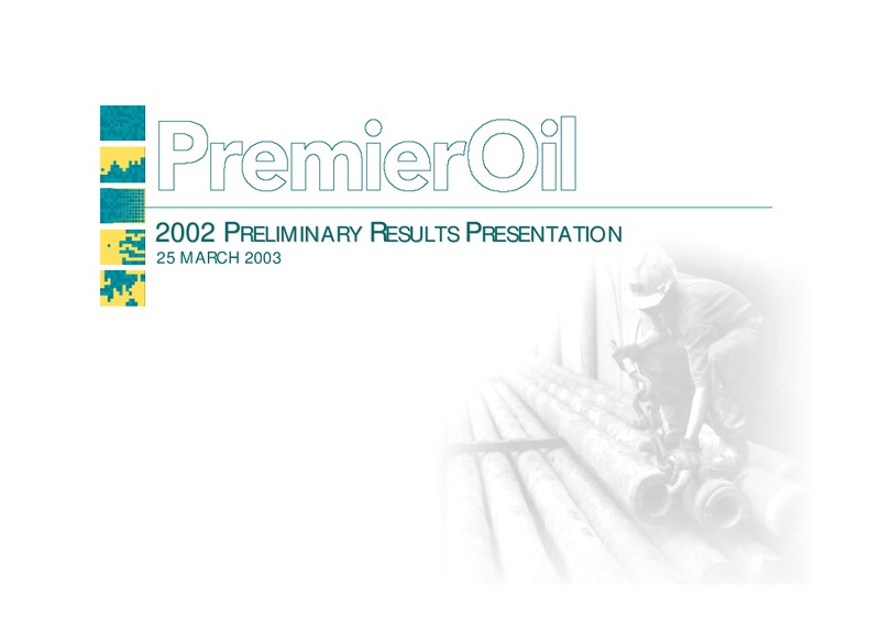 2002 PRELIMINARY RESULTS PRESENTATION – Premier Oil – slide 31