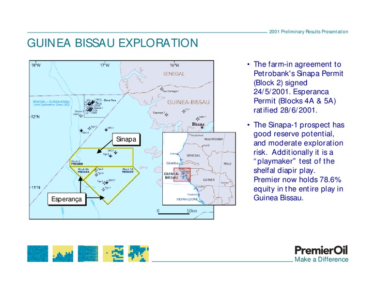 2001 PRELIMINARY RESULTS PRESENTATION – Premier Oil – slide 26