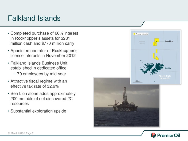 2012 ANNUAL RESULTS PRESENTATION – Premier Oil – slide 8