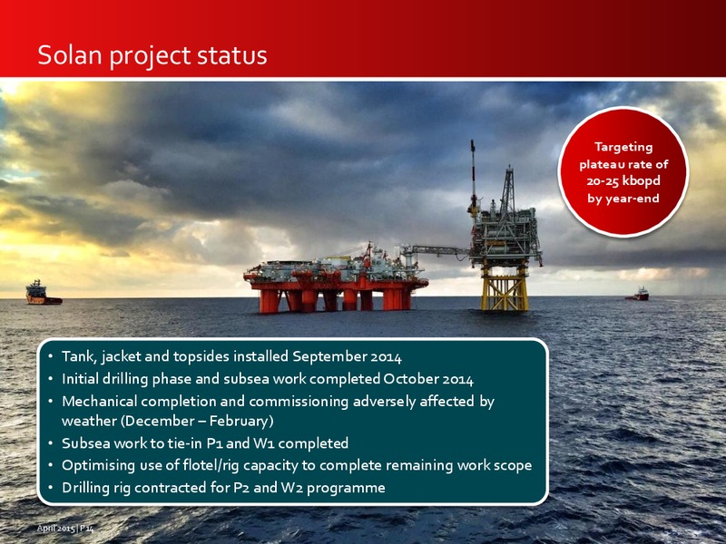 INVESTOR PRESENTATION – Premier Oil – slide 14