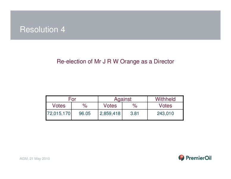 AGM – Premier Oil – slide 12