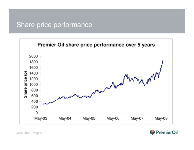 INVESTOR PRESENTATION – Premier Oil – slide 5