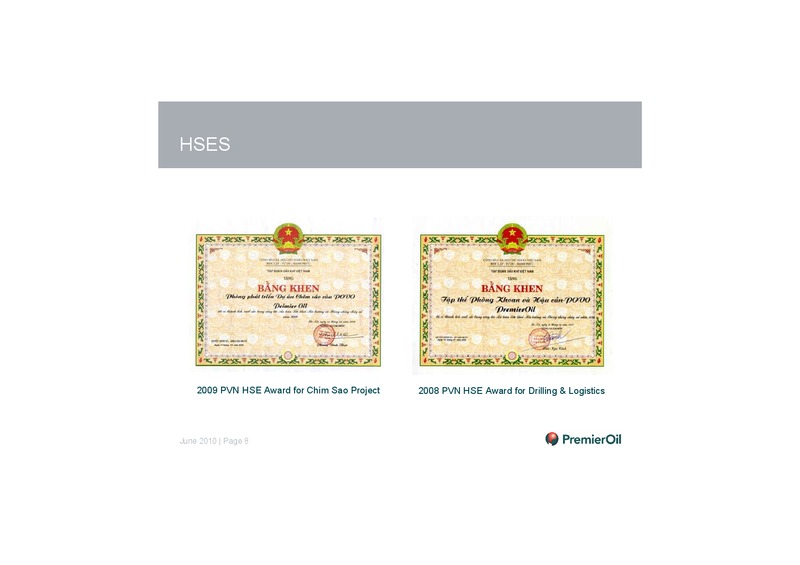 INVESTOR PRESENTATION – Premier Oil – slide 9
