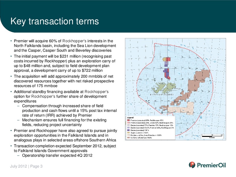INVESTOR PRESENTATION – Premier Oil – slide 4