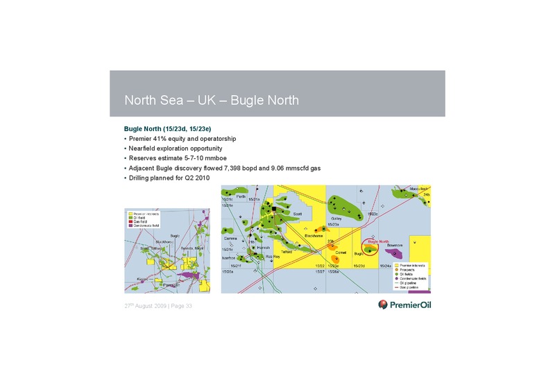 2009 HALF YEARLY RESULTS PRESENTATION – Premier Oil – slide 33