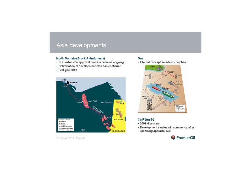 2010 HALF YEARLY RESULTS PRESENTATION – Premier Oil – slide 36