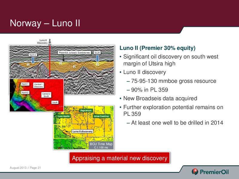 2013 HALF YEARLY RESULTS – Premier Oil – slide 21