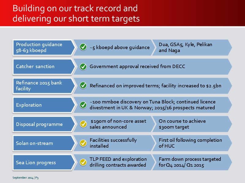 INVESTOR PRESENTATION – Premier Oil – slide 2