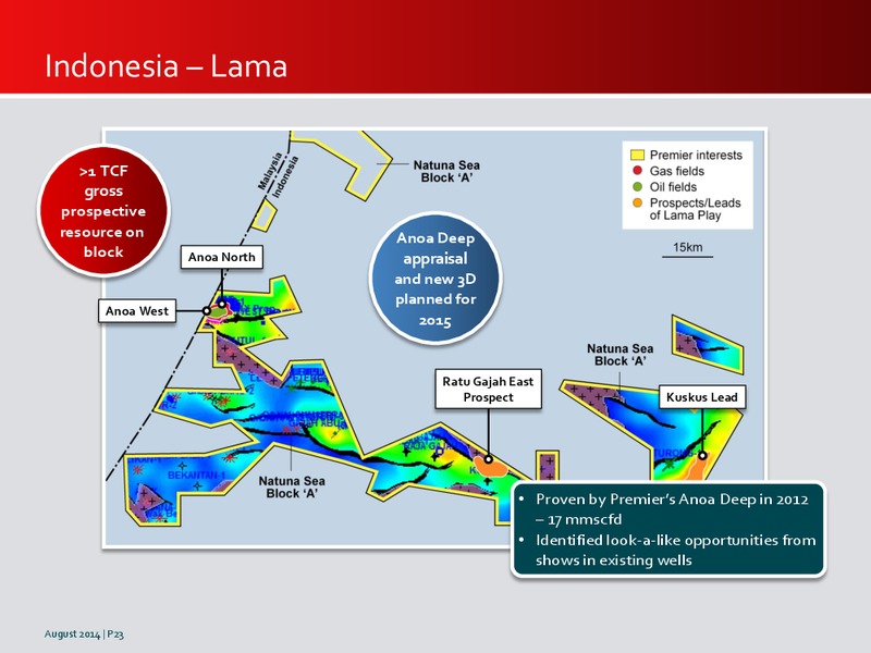 INVESTOR PRESENTATION – Premier Oil – slide 22