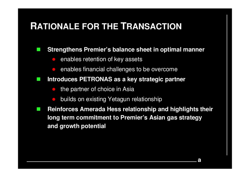 INVESTOR PRESENTATION – Premier Oil – slide 4